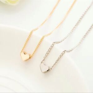 Elegant Dainty Minimalist Heart-Shaped Pendant Necklace